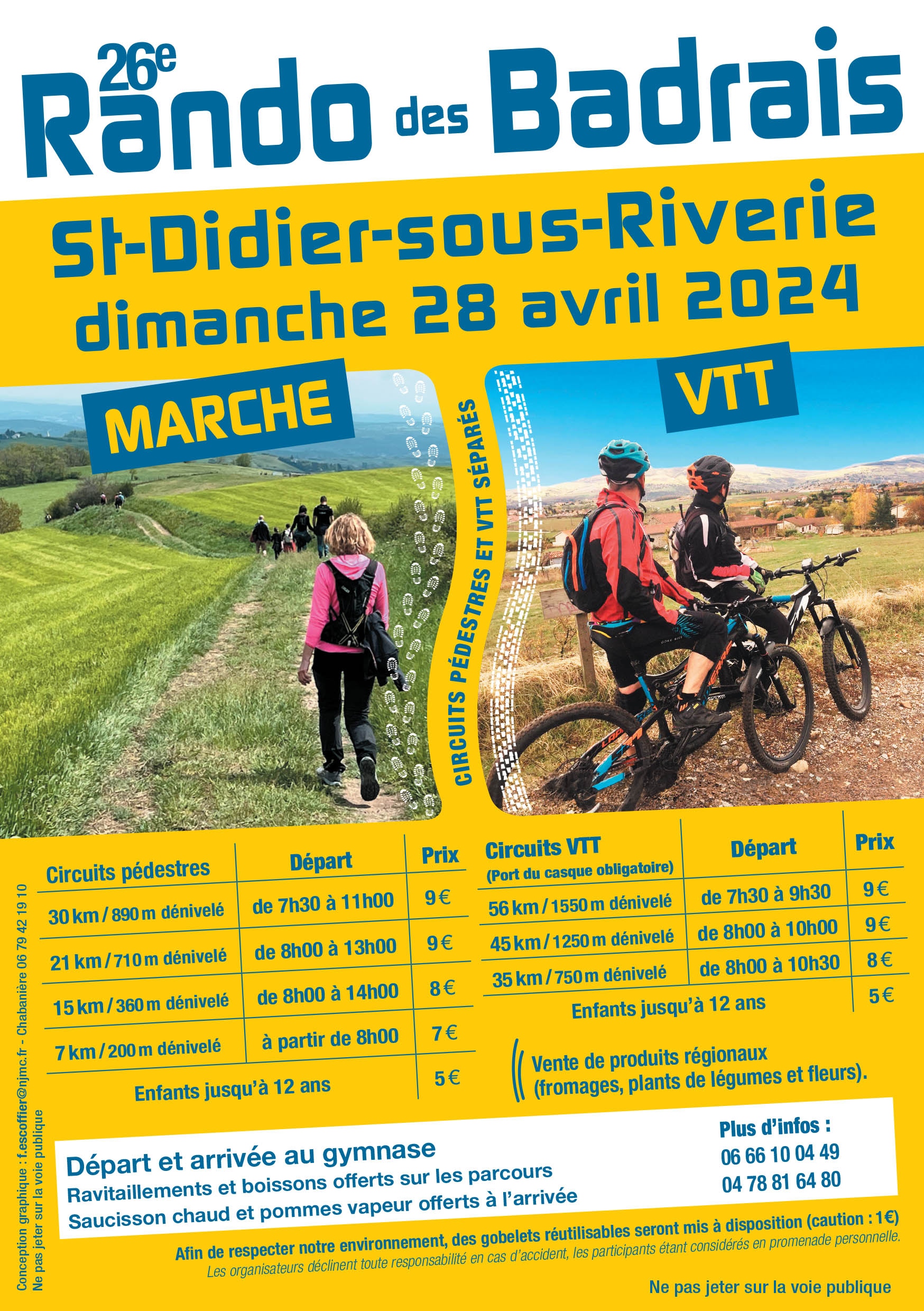 Affiche de La 26ème Rando des Badrais à Saint-Didier-sous-Riverie