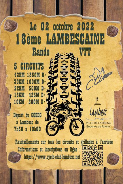 Affiche de La 18ème Lambescaine à Lambesc