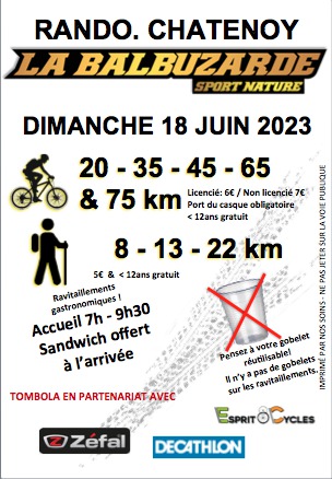 Affiche de La 10ème Balbuzarde 2023 à Châtenoy