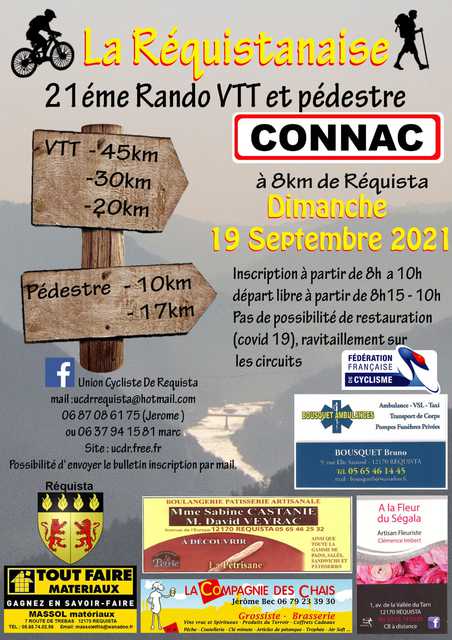 Affiche de Une randonnée VTT (22ème  édition) à Connac