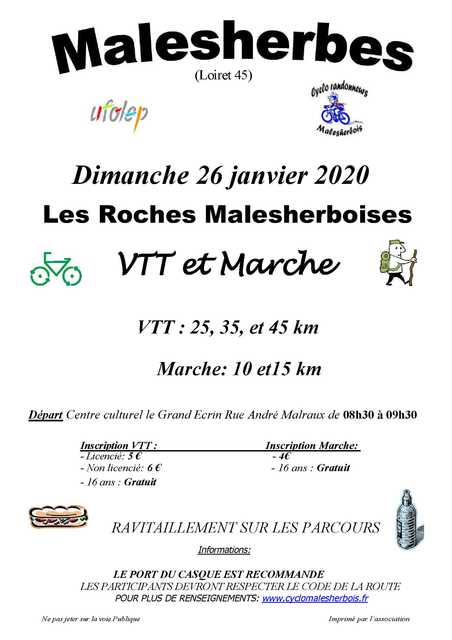 Affiche de Les Roches Malesherboises VTT et Marche à Malesherbes