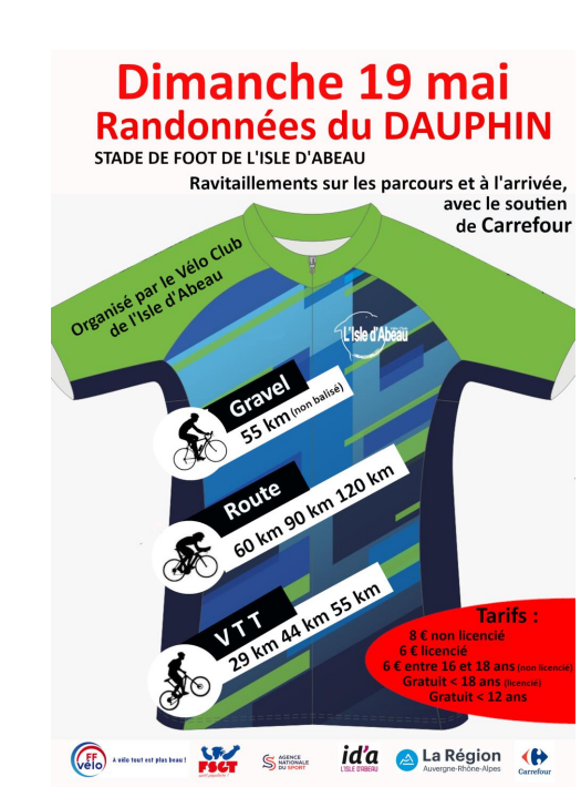 Affiche de Les randonnées du Dauphin (25ème édition) à L'Isle-d'Abeau