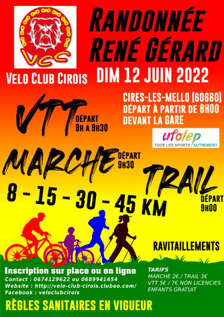 Affiche de La 3ème Ciroise - René Gérard - rando VTT,marche,trail à Cires-lès-Mello