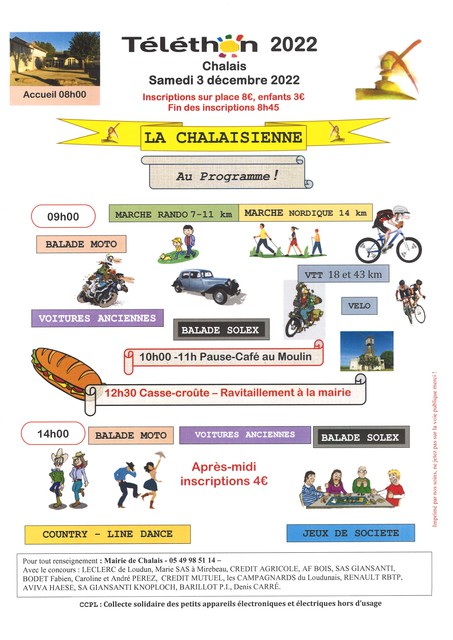 Affiche de La 14ème Chalaisienne - randonnées pédestres et VTT à Chalais