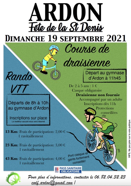 Affiche de  randonnée VTT de la St Denis à Ardon