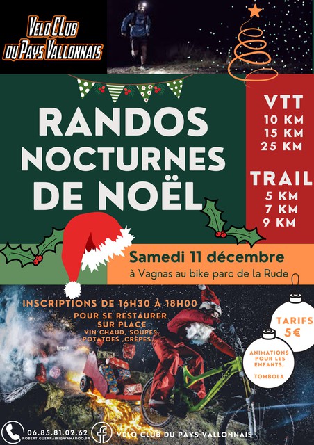 Affiche de Randos nocturnes de Noël (1ère  édition) à Vagnas