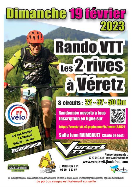 Affiche de Rando VTT les deux rives (14ème  édition) à Véretz