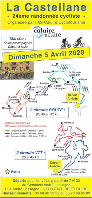 Affiche de CASTELLANE la 24 randonnée VTT (24ème  édition) à Caluire-et-Cuire