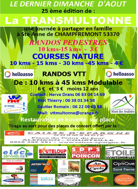 Affiche de La 25ème TransMultonne  à Champfrémont