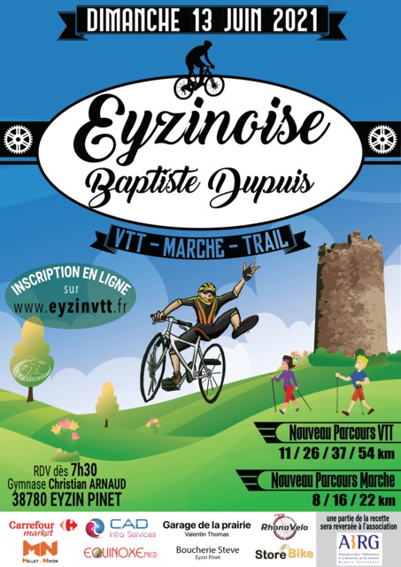 Affiche de L'EYZINOISE "BAPTISTE DUPUIS" 2023 (12ème  édition) à Eyzin-Pinet