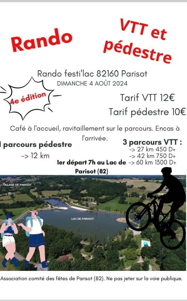 Affiche de La 4ème Rando festi'lac à Parisot