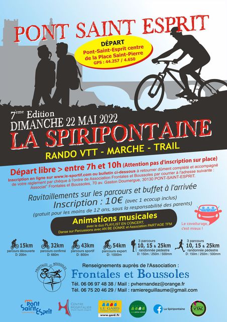 Affiche de La 7ème Spiripontaine 2022 à Pont-Saint-Esprit