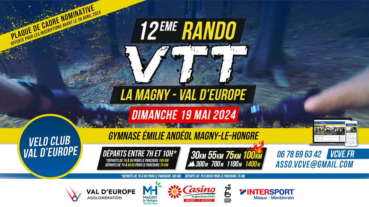 Affiche de La 12ème Rando/Raid VTT | La Magny - Val d'Europe à Magny-le-Hongre