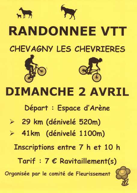 Affiche de Randonnée VTT Chevagny les Chevrières (5ème  édition) à Chevagny-les-Chevrières