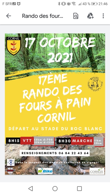 Affiche de Une randonnée VTT (17ème  édition) à Cornil
