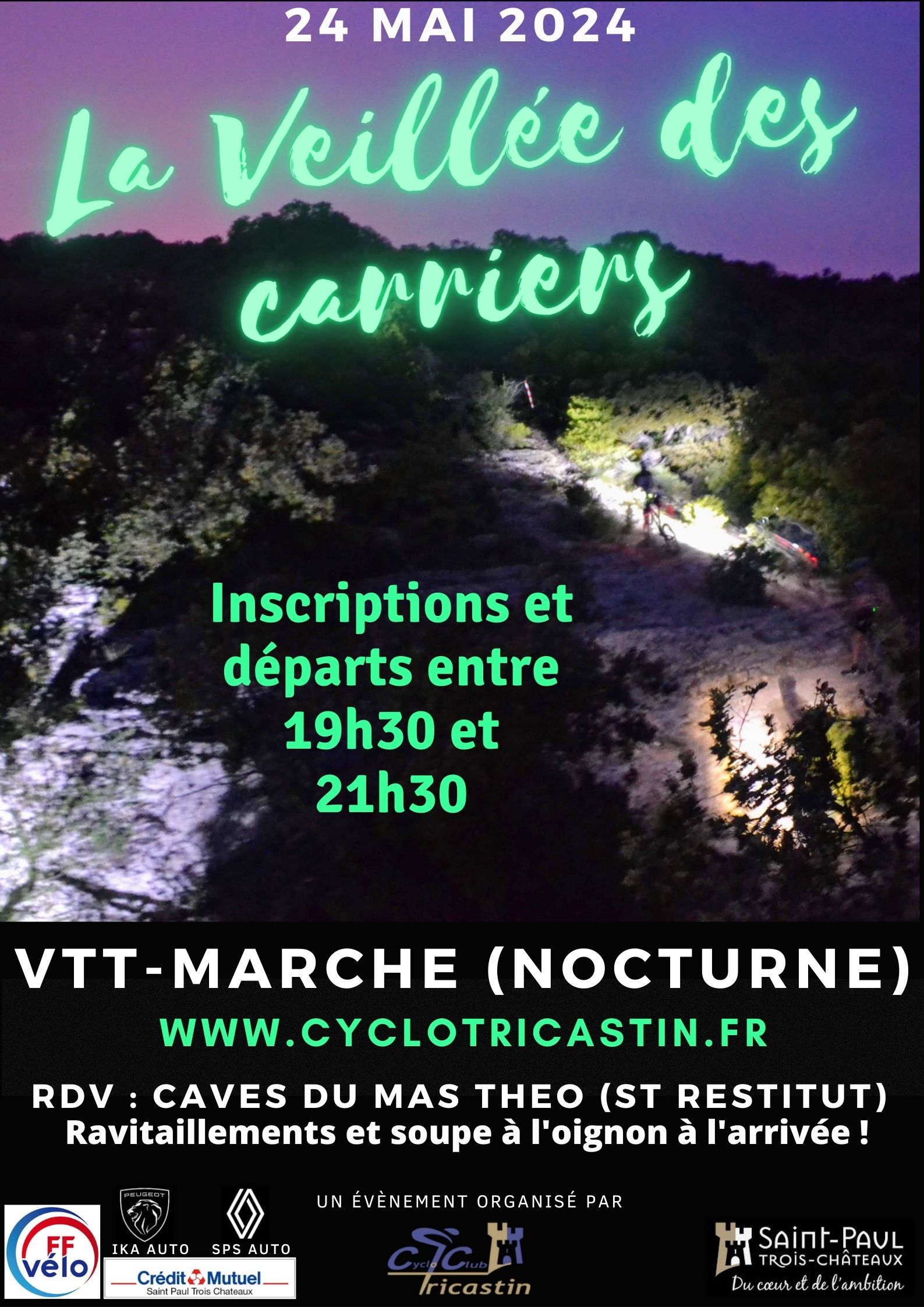 Affiche de La 10ème veillée des carriers (nocturne) à Saint-Restitut