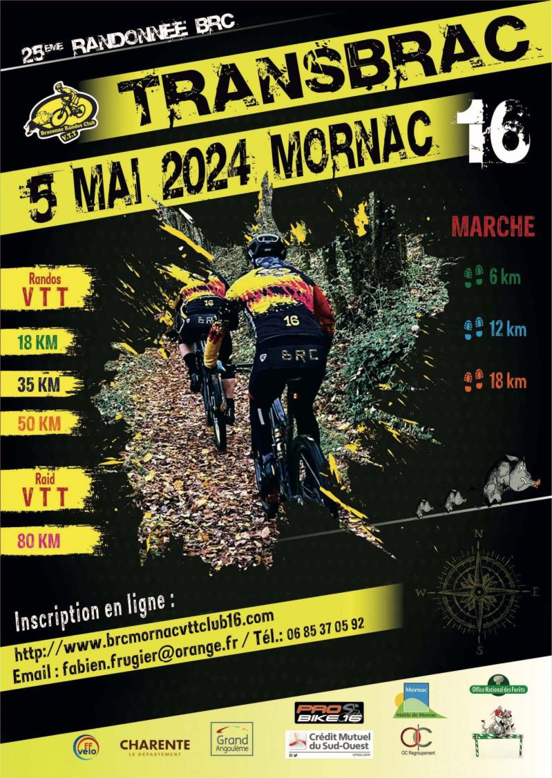 Affiche de La 25ème Rando-Raid VTT - Marche à Mornac