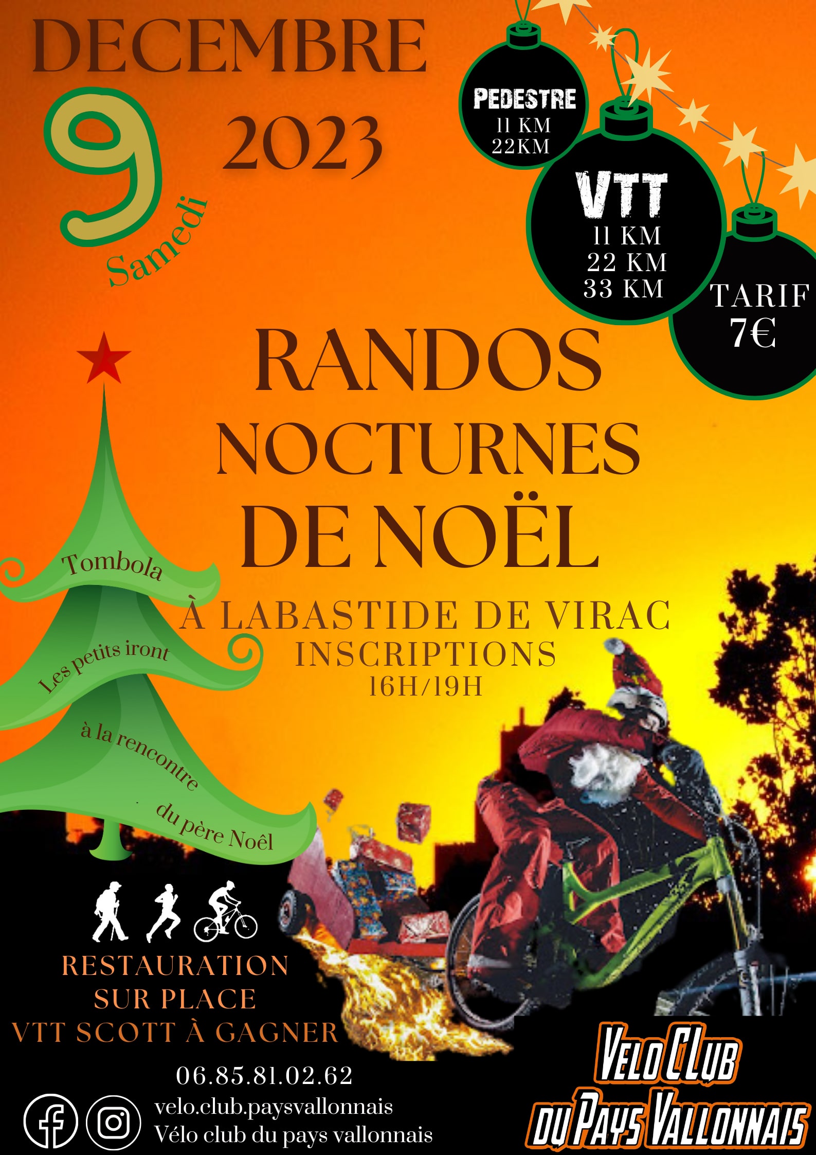 Affiche de Randos nocturnes de Noël (3ème  édition) à Labastide-de-Virac