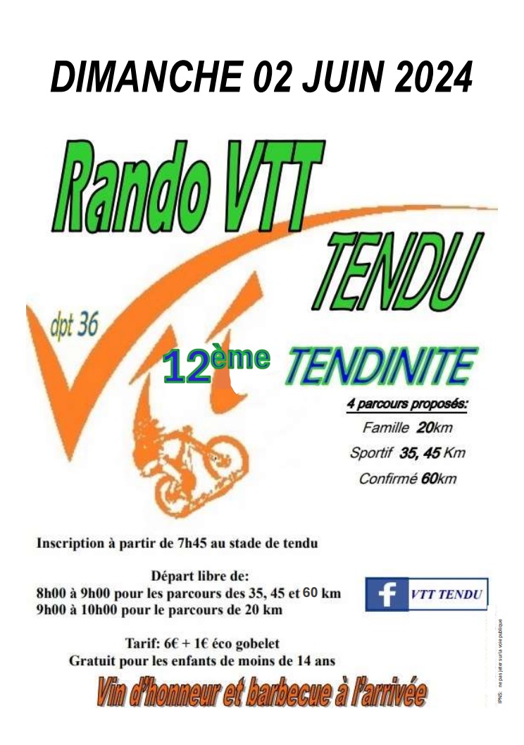 Affiche de La 12ème TENDINITE à Tendu