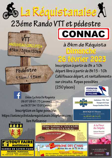 Affiche de Une randonnée VTT (24ème  édition) à Connac