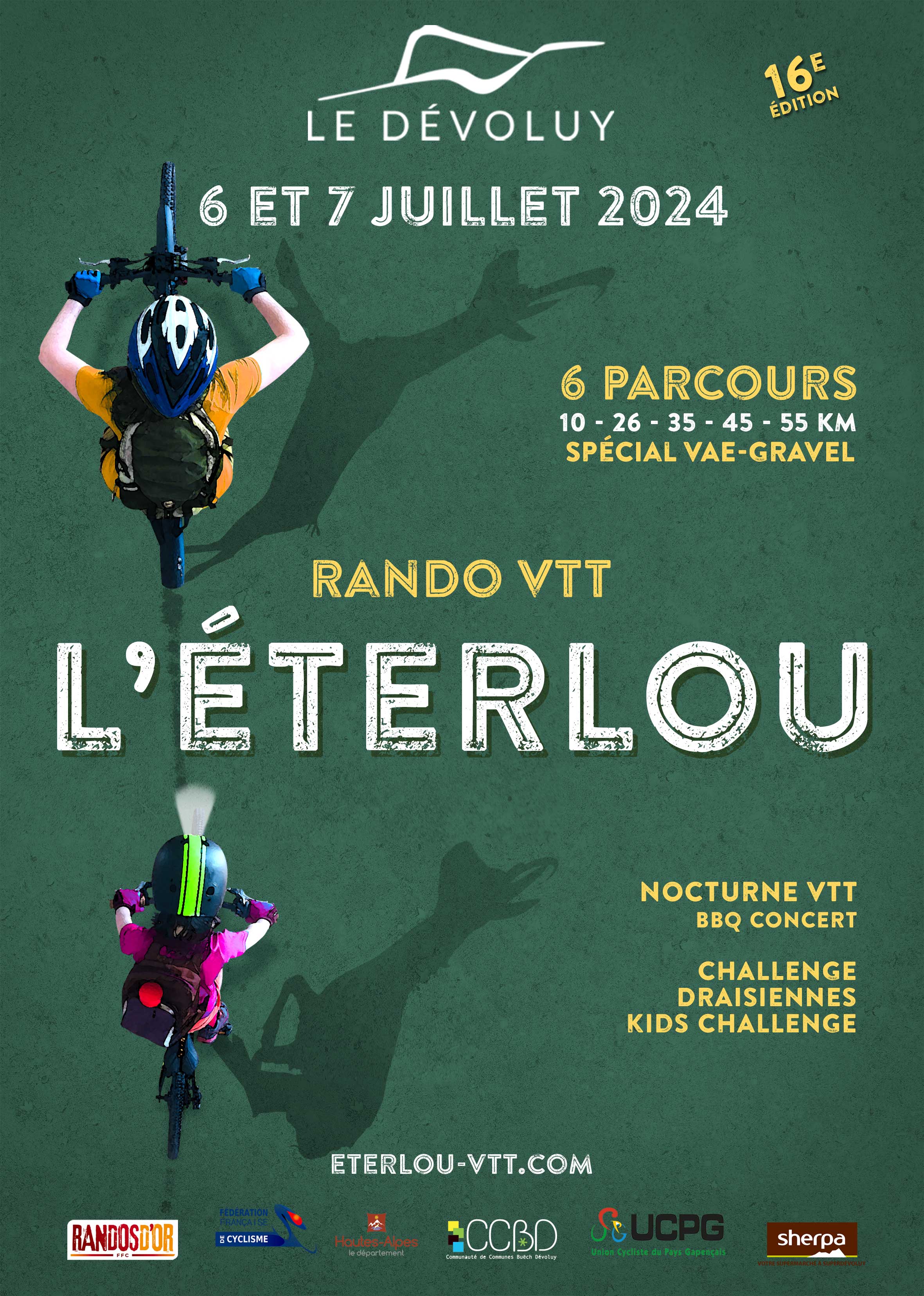 Affiche de La 16ème Rando VTT L'Eterlou à Saint-Étienne-en-Dévoluy