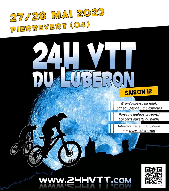Affiche de Les 24h VTT du Luberon 2023 (12ème  édition) à Pierrevert