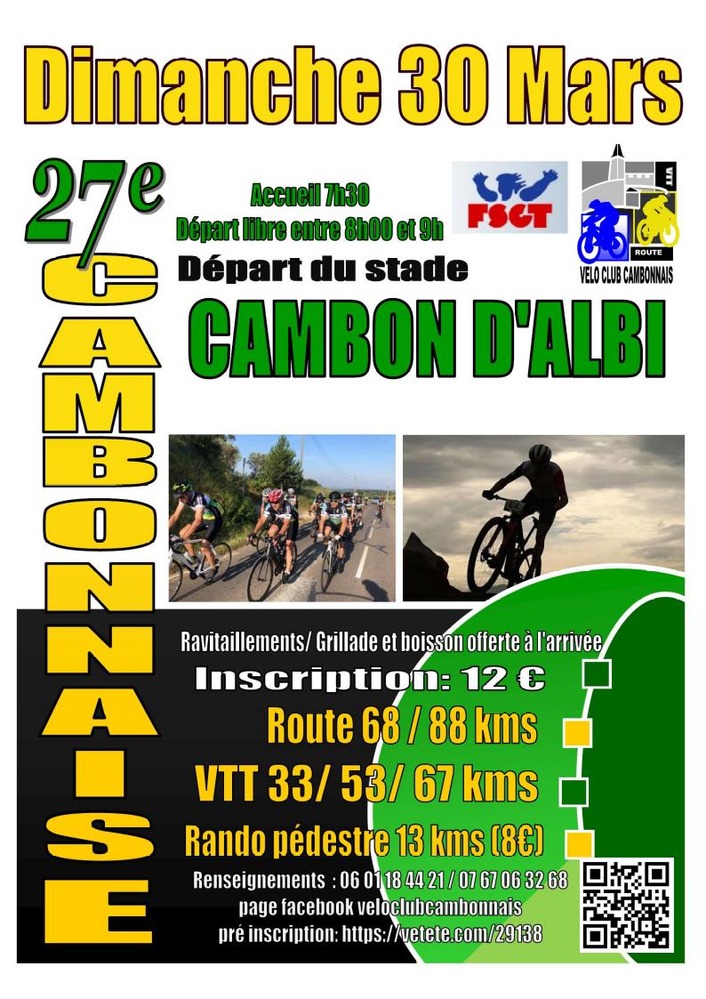 Affiche La 27ème Cambonnaise 2025