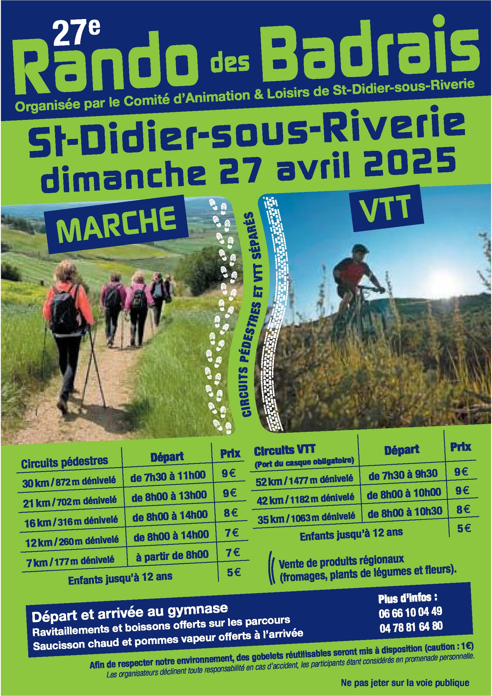Affiche de La 27ème Rando des Badrais à Saint-Didier-sous-Riverie