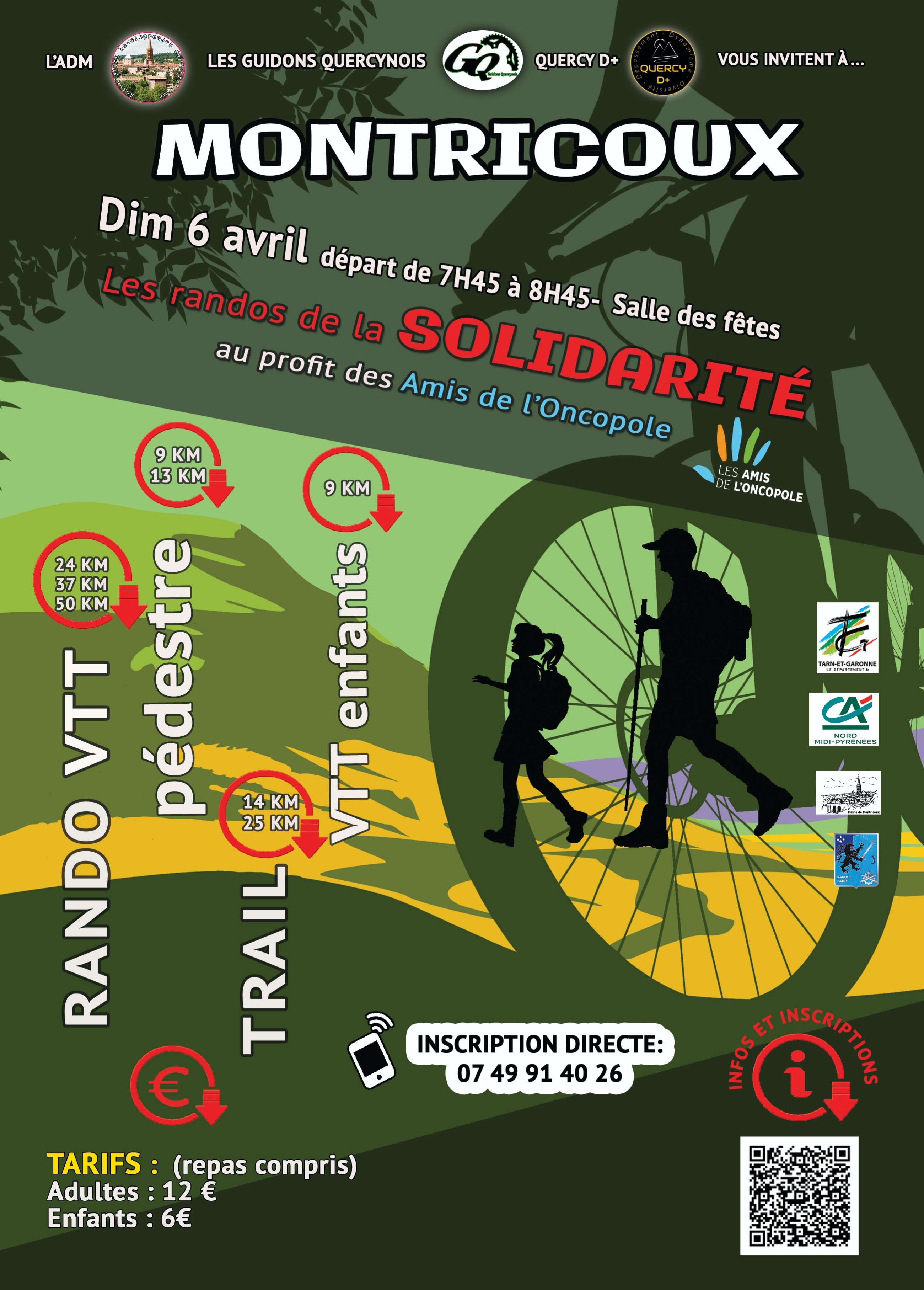 Affiche de La 4ème Randonnées de la solidarité à Montricoux