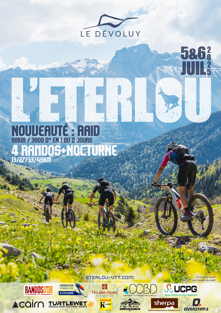 Affiche de Raid et rando VTT L'Eterlou (17ème édition) à Saint-Étienne-en-Dévoluy