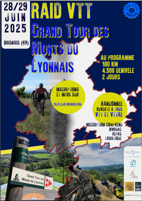 Affiche de Raid VTT Grand Tour des Monts du Lyonnais (1ère édition) à Brignais