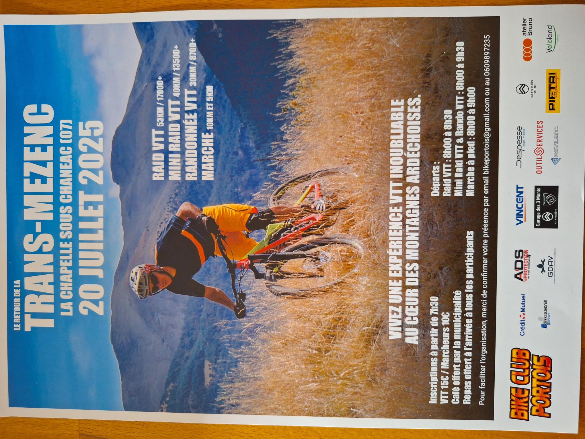 Affiche de La 1ère Transmezenc à Lachapelle-sous-Chaneac