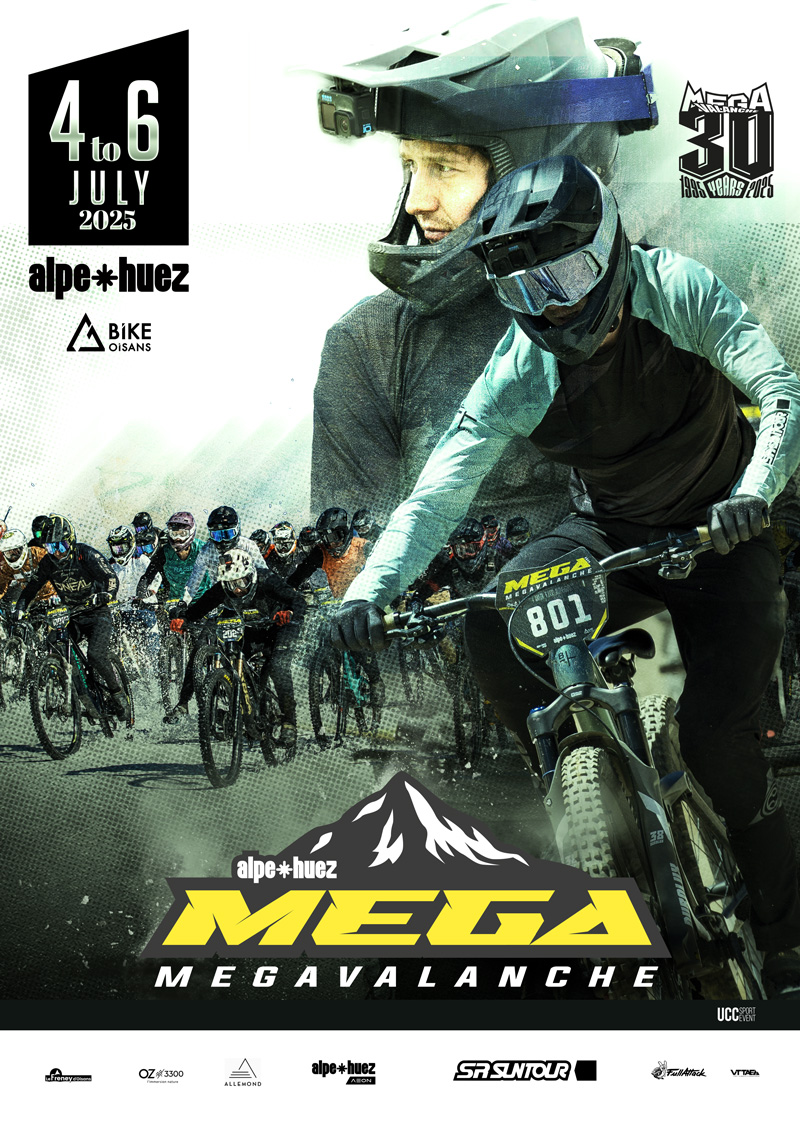 Affiche de Megavalanche (30ème édition) à L'Alpe-d'Huez