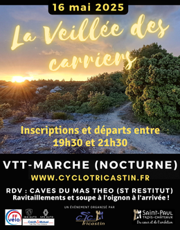 Affiche de La 11ème veillée des carriers (nocturne) à Saint-Restitut