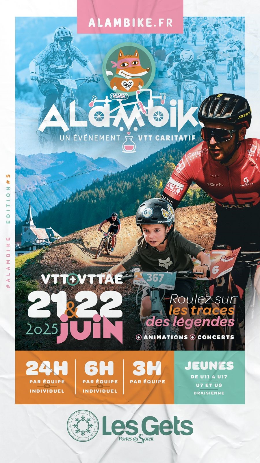Affiche de 24H ALAMBIKE (5ème édition) aux Gets