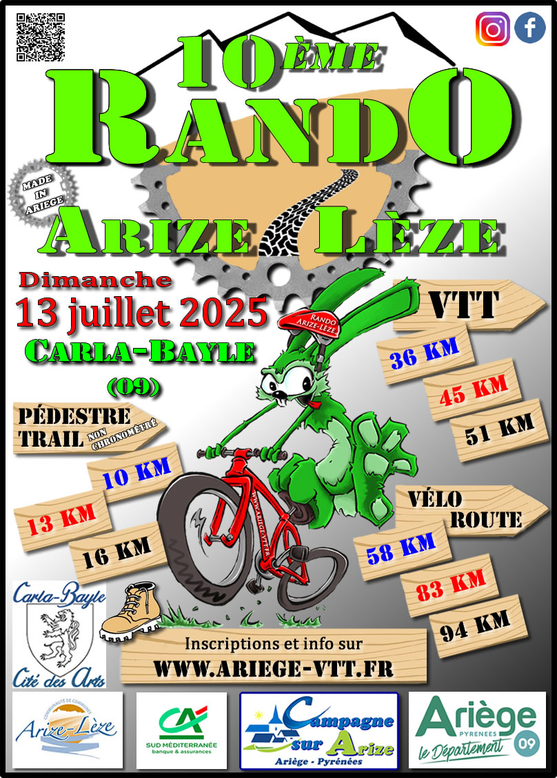 Affiche de La 10ème Rando Arize-Lèze à Carla-Bayle