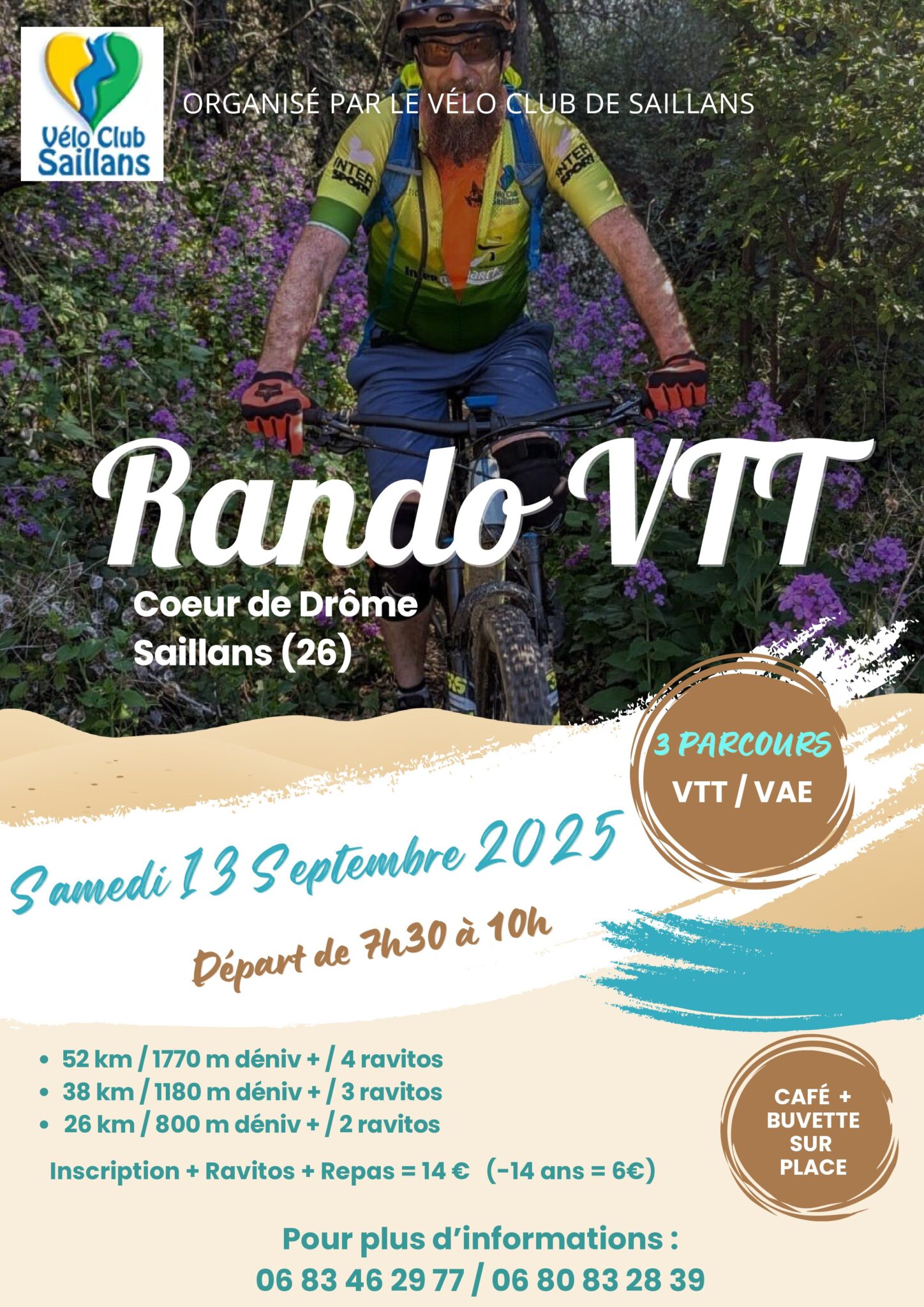 Affiche La 9ème rando VTT Cœur de Drôme 2025
