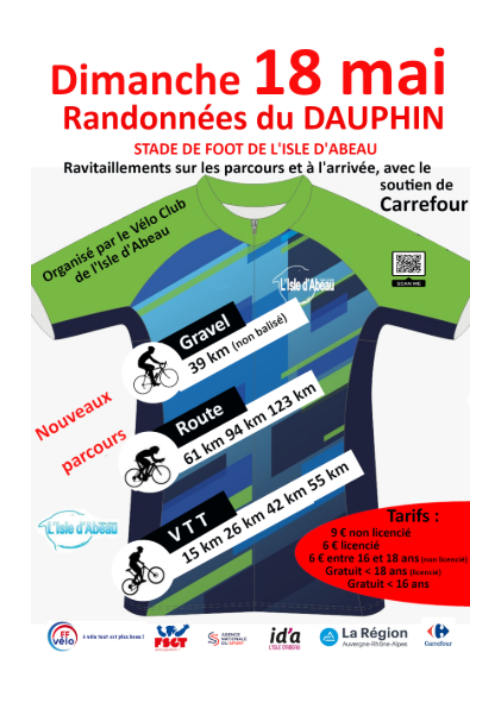 Affiche de Les randonnées du Dauphin (26ème édition) à L'Isle-d'Abeau