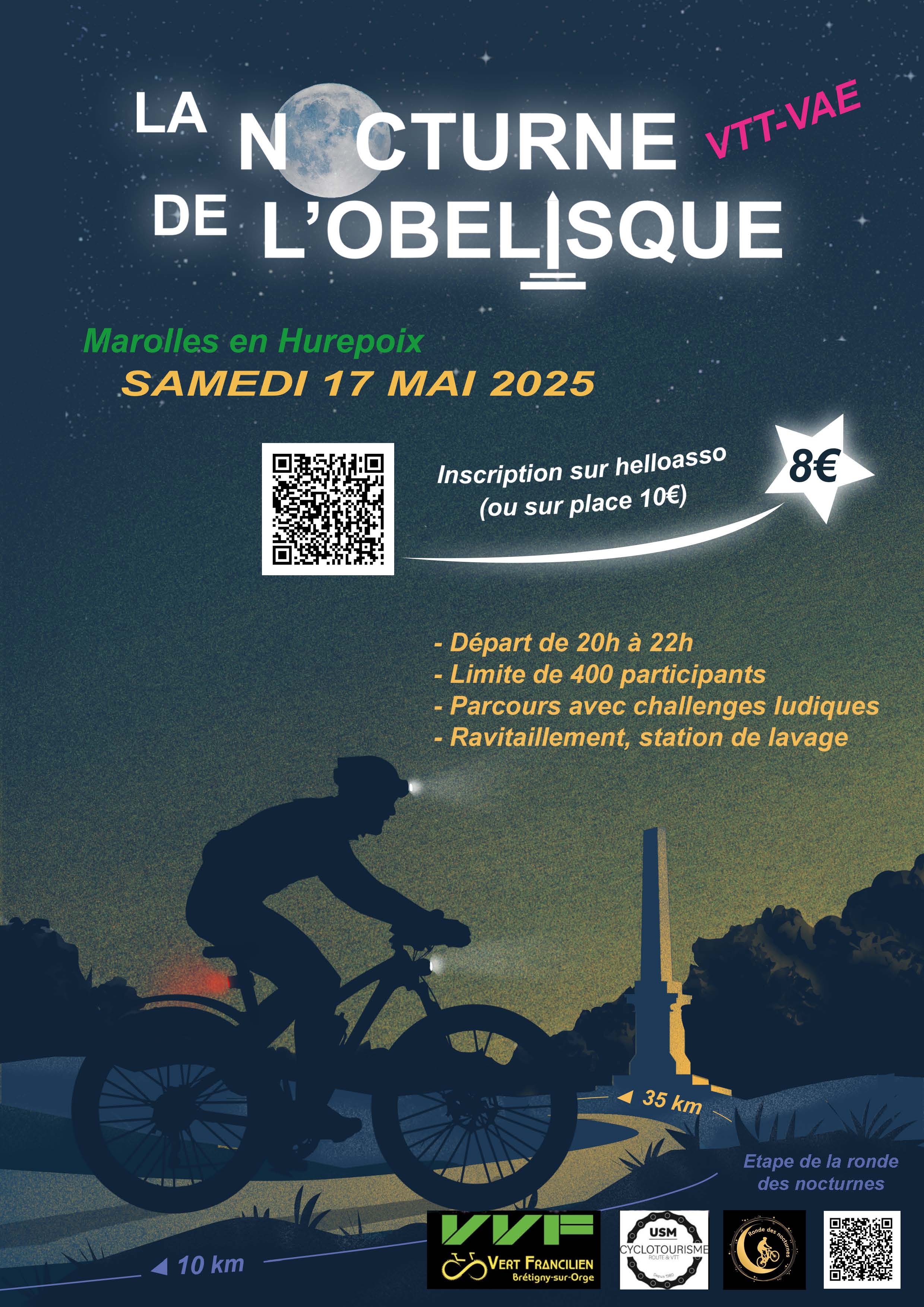 Affiche de La 2ème NOCTURNE DE L OBELISQUE à Marolles-en-Hurepoix