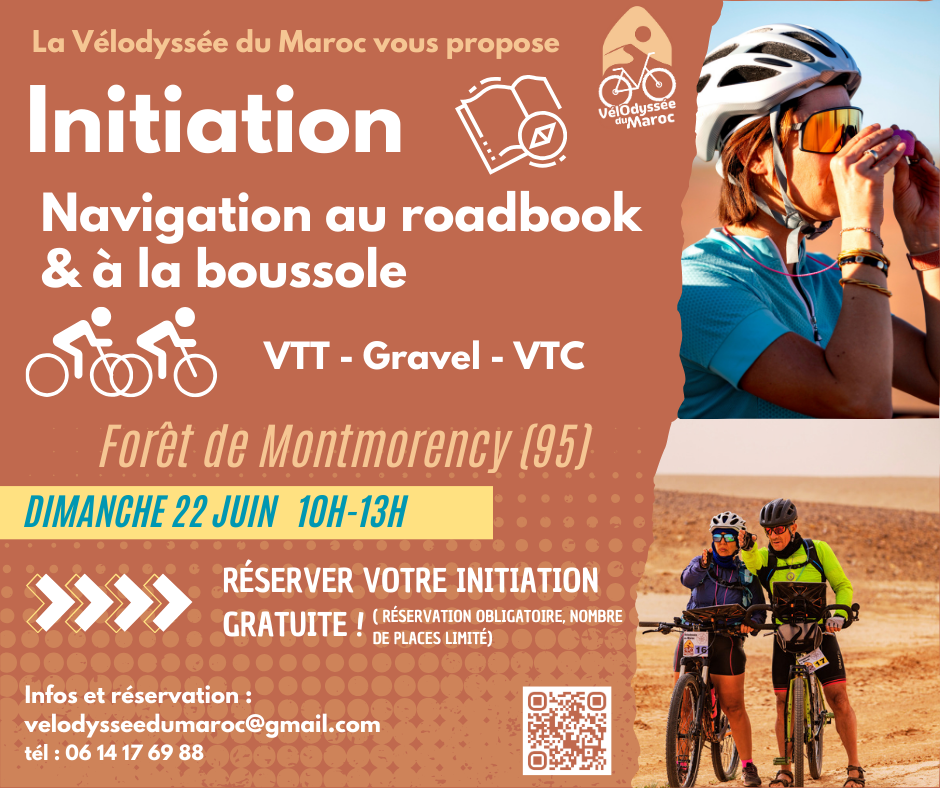 Affiche de Initiation à la navigation au roadbook et à la boussole à vélo à Saint-Leu-la-Forêt