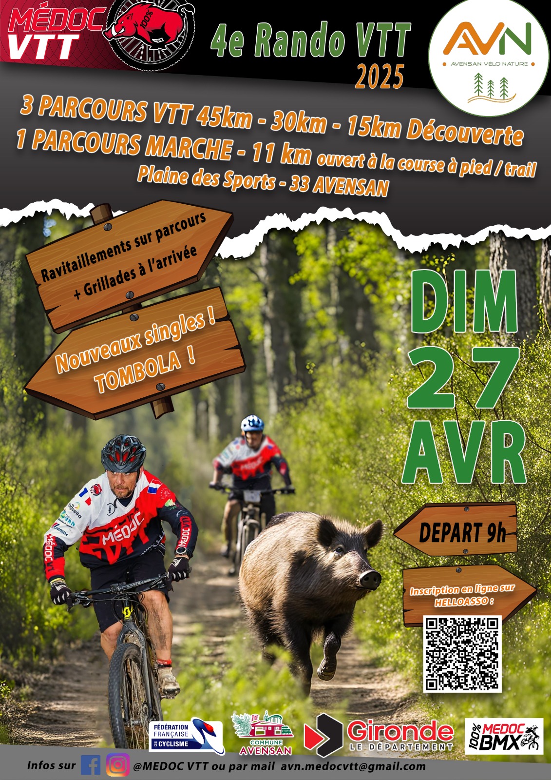 Affiche de AVENSAN VÉLO NATURE (MEDOC VTT) (4ème édition) à Avensan