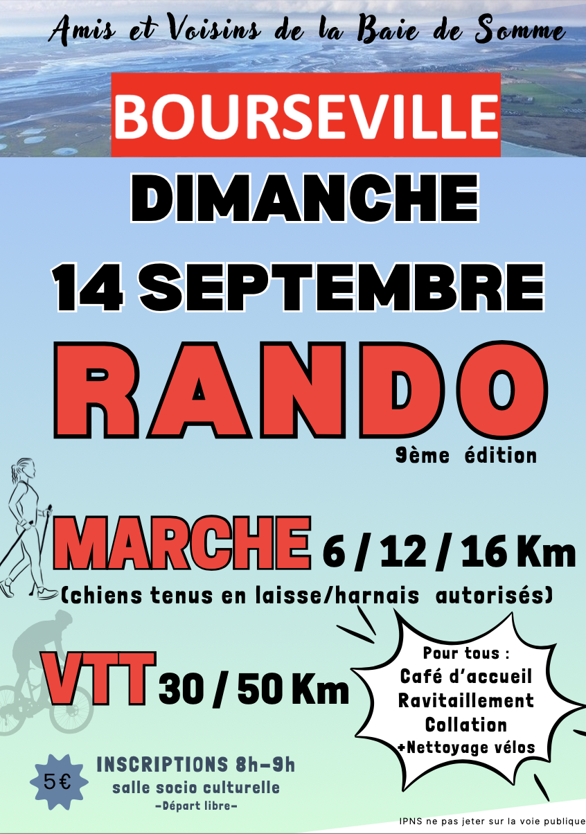Affiche de La 9ème rando de la Baie à Bourseville