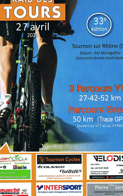 Affiche Raid des Tours (33ème édition) 2025