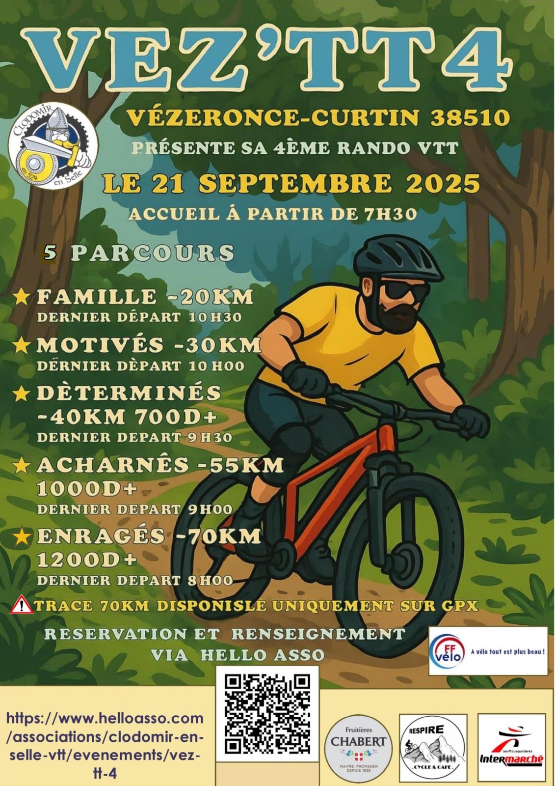Affiche de VEZ'TT 4 Rando VTT (4ème édition) à Vézeronce-Curtin