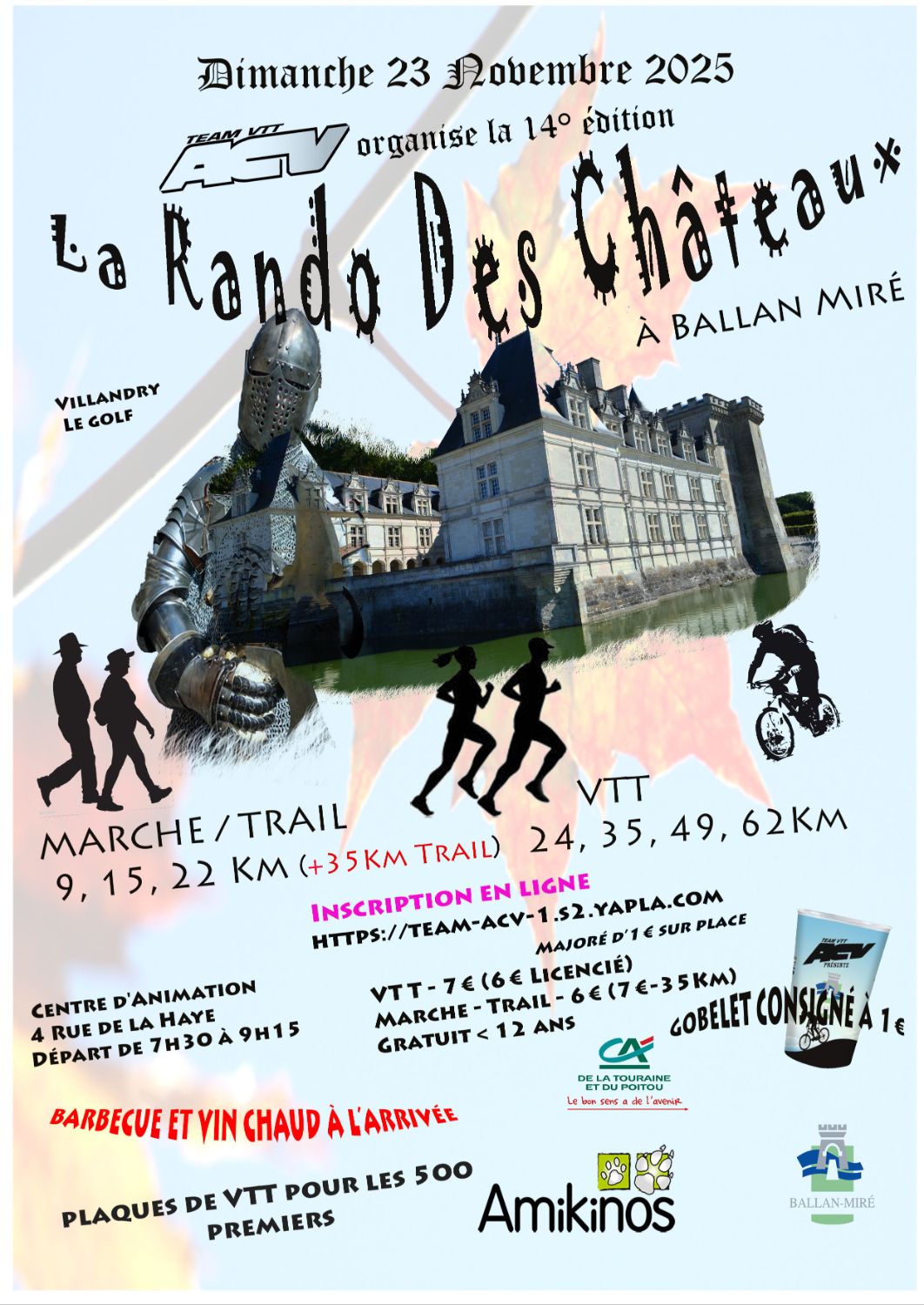 Affiche de La 14ème Rando Des Châteaux à Ballan-Miré