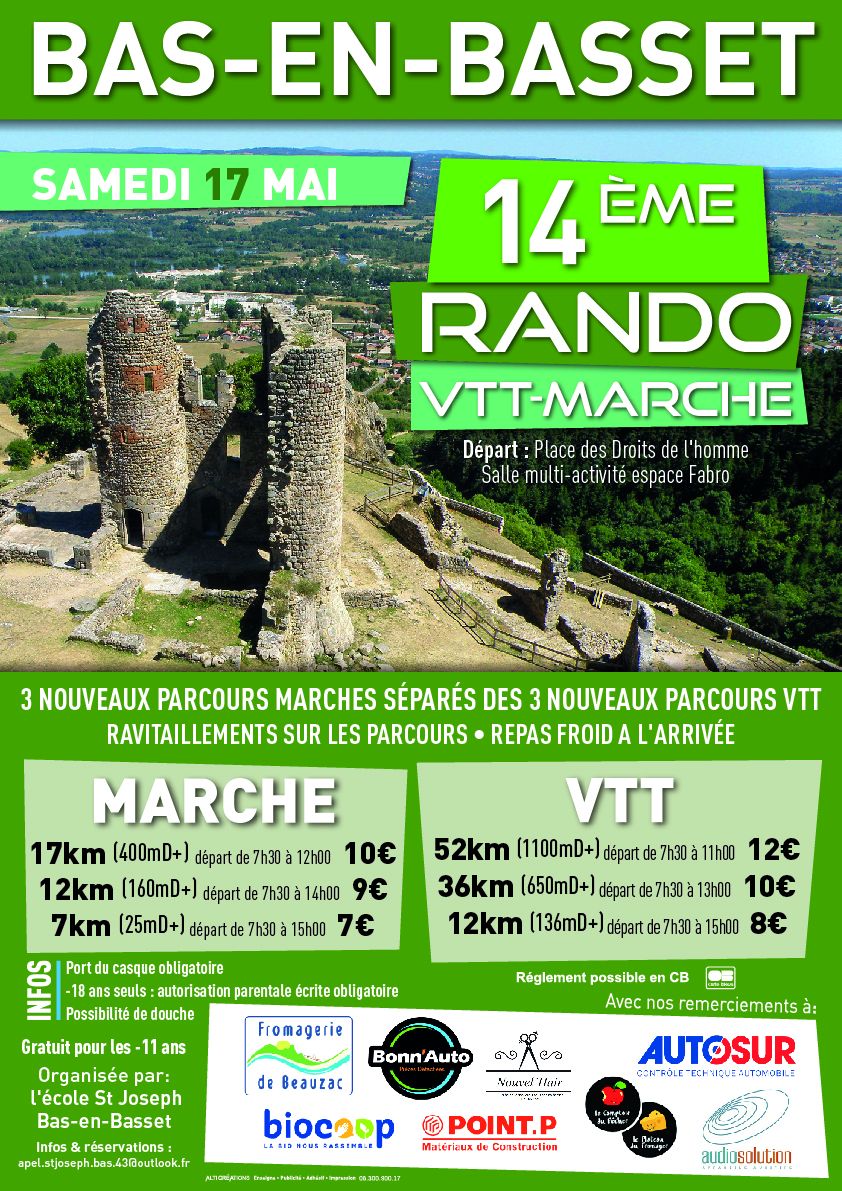 Affiche de La 14ème Rando bassoise à Bas-en-Basset
