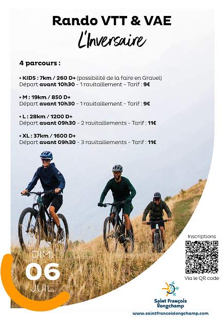 Affiche de Une randonnée VTT L’inversaire (2ème édition) à Saint-François-Longchamp