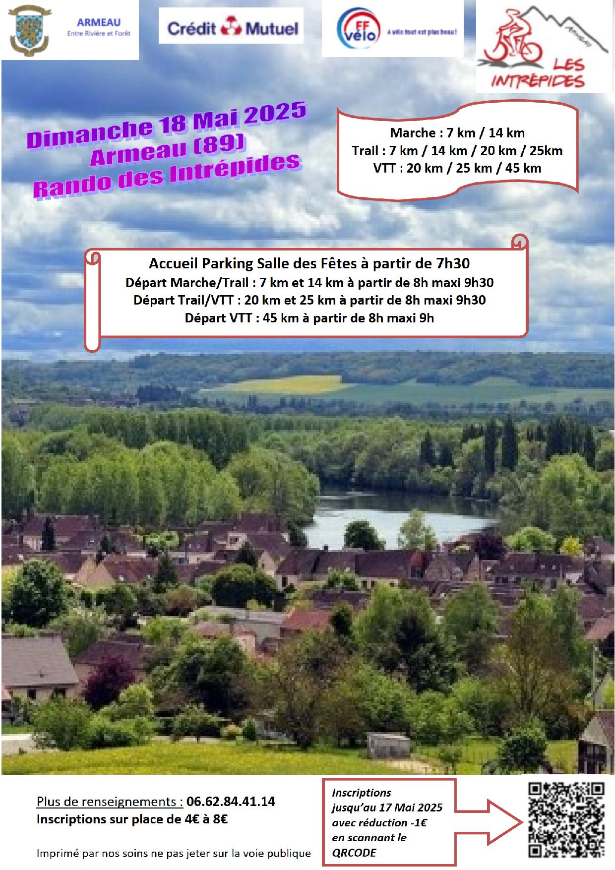 Affiche de La 4ème Rando des Intrépides à Armeau